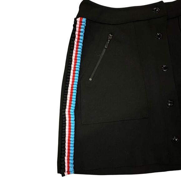 NWOT Juicy Couture Black Label SZ 4 Ponte Knit Preppy Snap Button Up Mini Skirt - Picture 11 of 16